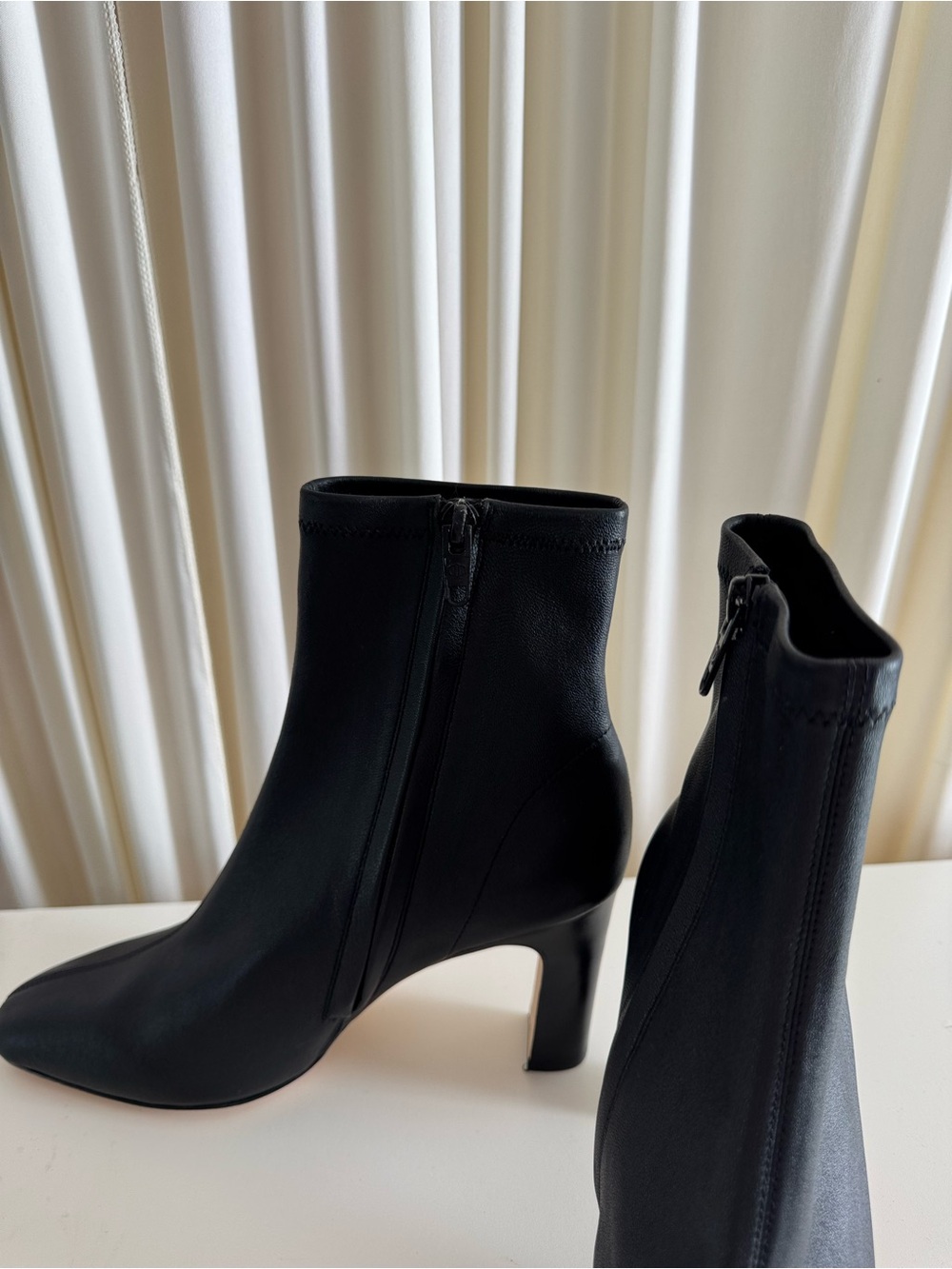 Paige Pax Block Heel Bootie Black Ankle Boot Size 8 NEW Fall Winter - Picture 7 of 9